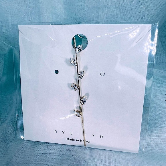 Fairy Earthy Magical Sparkling Zircon Unique Statement Bar Ear Cuff - Picture 1 of 8